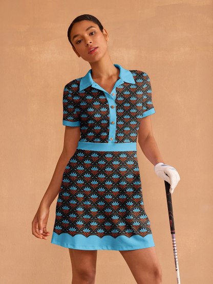 Fungolfs Botanical Energy Short Sleeve A-Line Dress