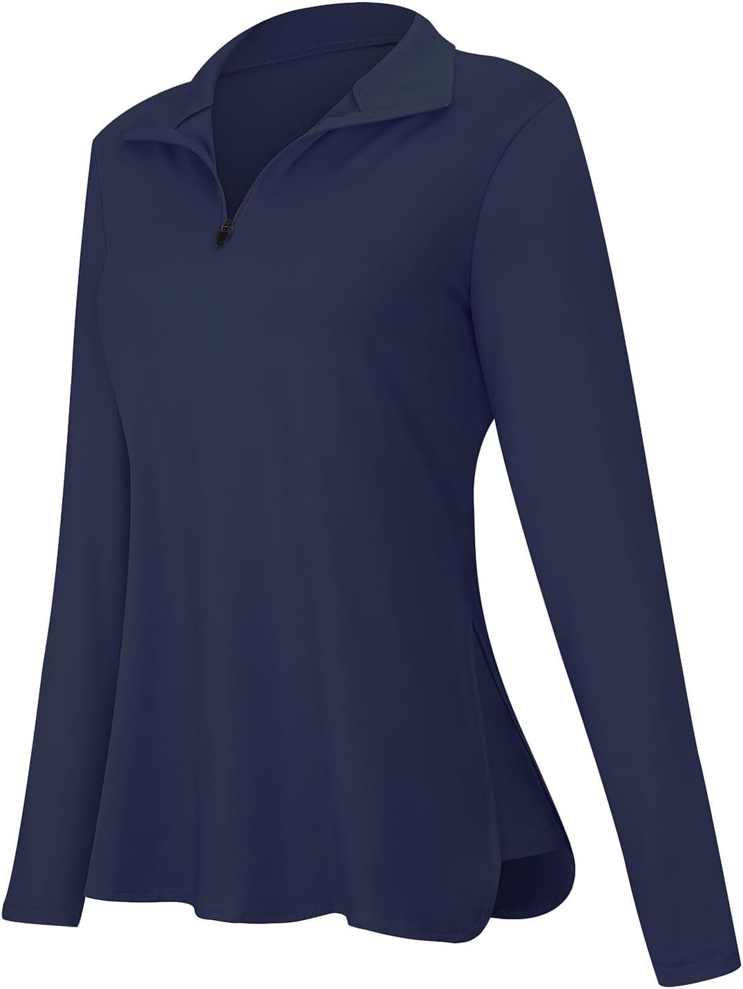 Women's Long Sleeve Golf Tennis Polo Shirts UPF50+ Half Zip Dry Fit Workout Tops Athletic Shirt
