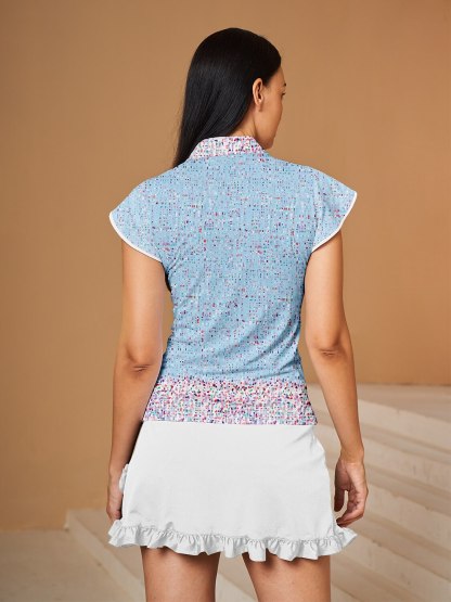 Fungolfs Hyper-prep Ruffle Sleeve Polo Top UPF50+