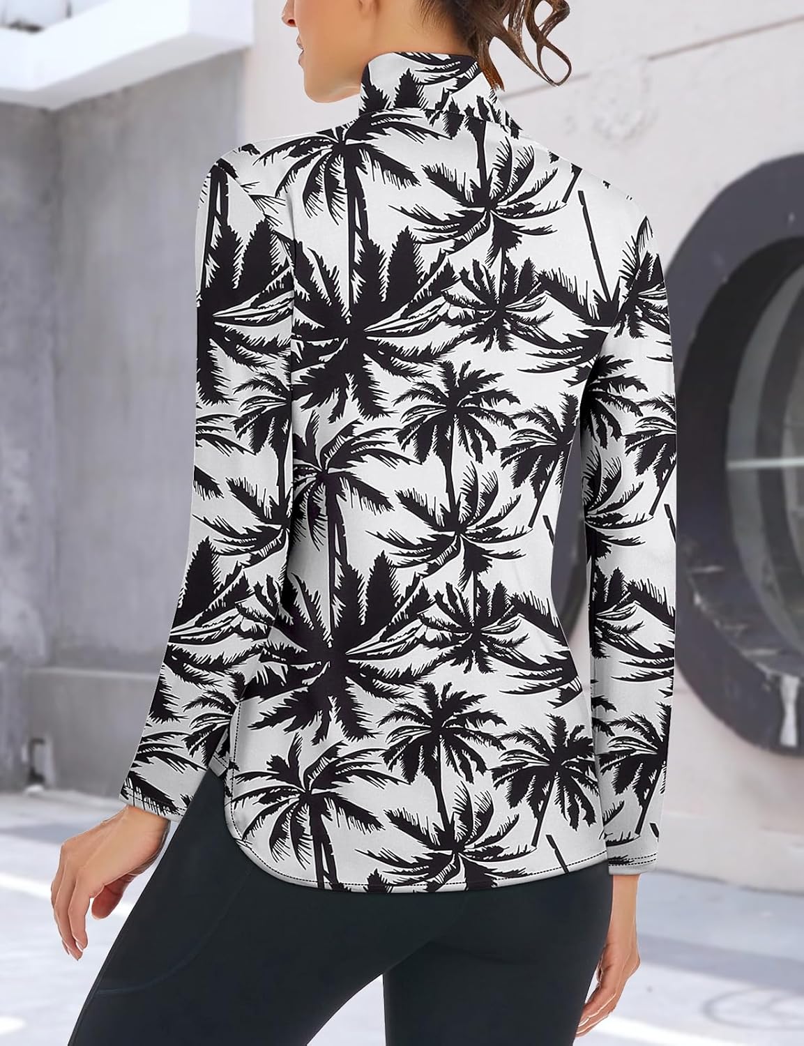 Women's Long Sleeve Golf Tennis Polo Shirts UPF50+ Half Zip Dry Fit Workout Tops Athletic Shirt