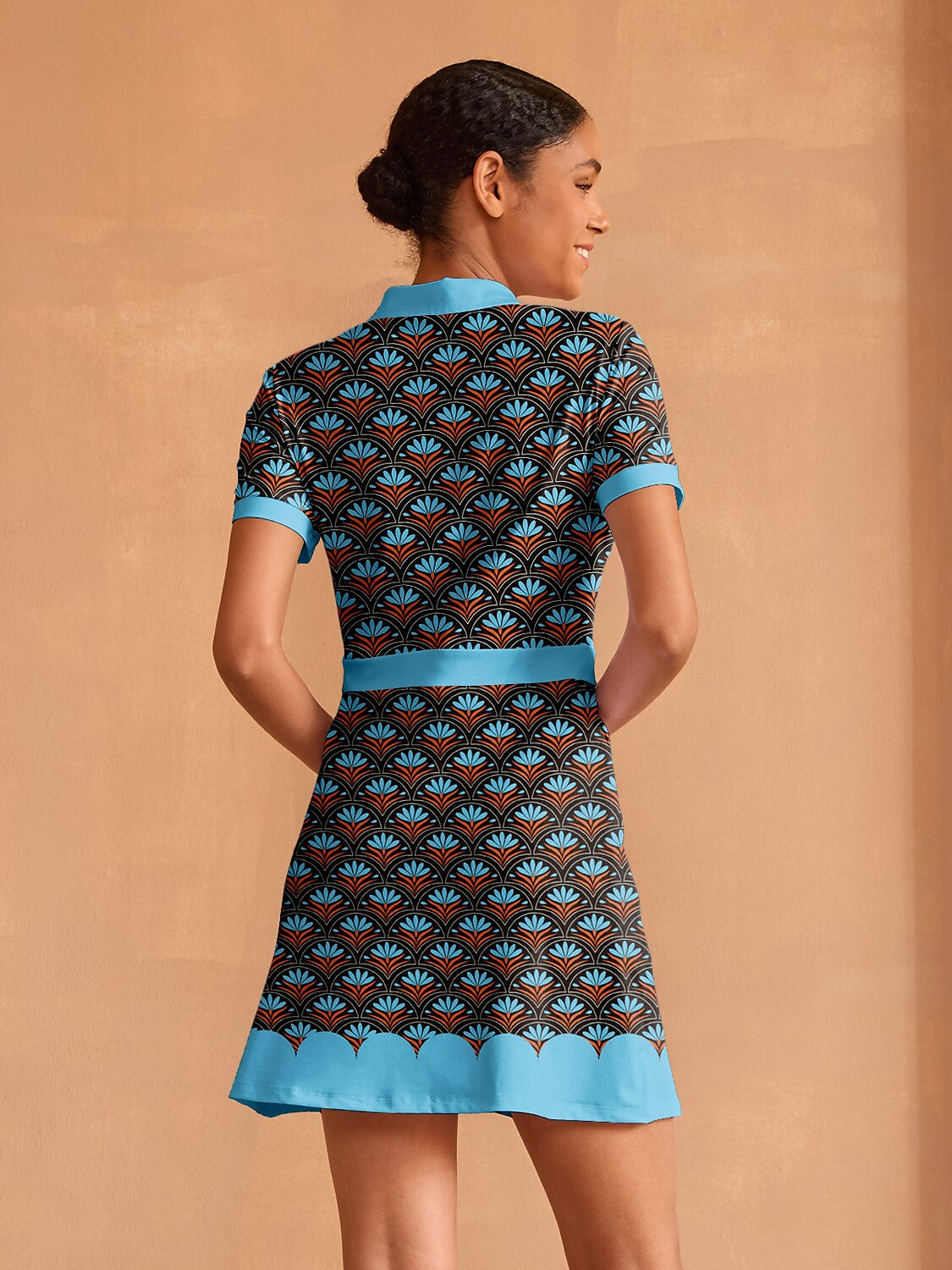 Fungolfs Botanical Energy Short Sleeve A-Line Dress