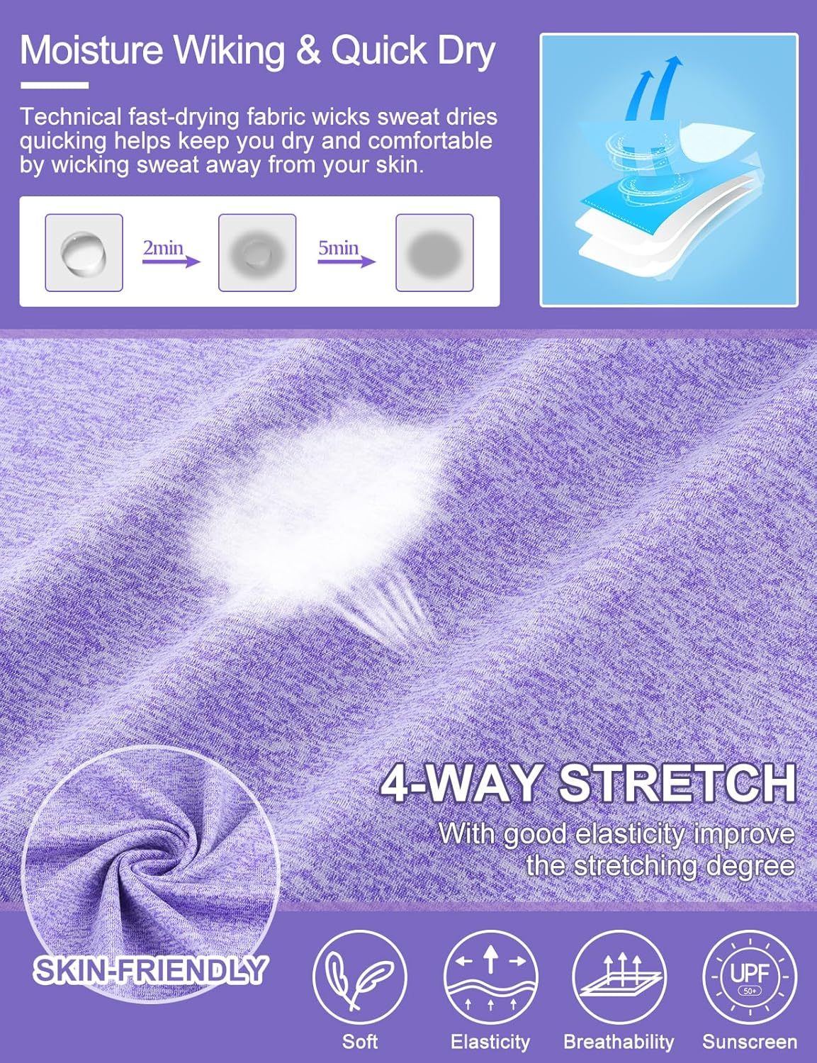 Women's Long Sleeve Golf Tennis Polo Shirts UPF50+ Half Zip Dry Fit Workout Tops Athletic Shirt