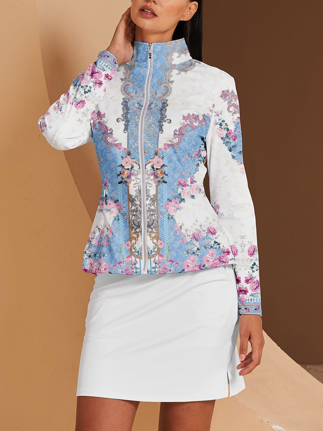 Botanical Energy Ruffle Golf Jacket Sun Protection