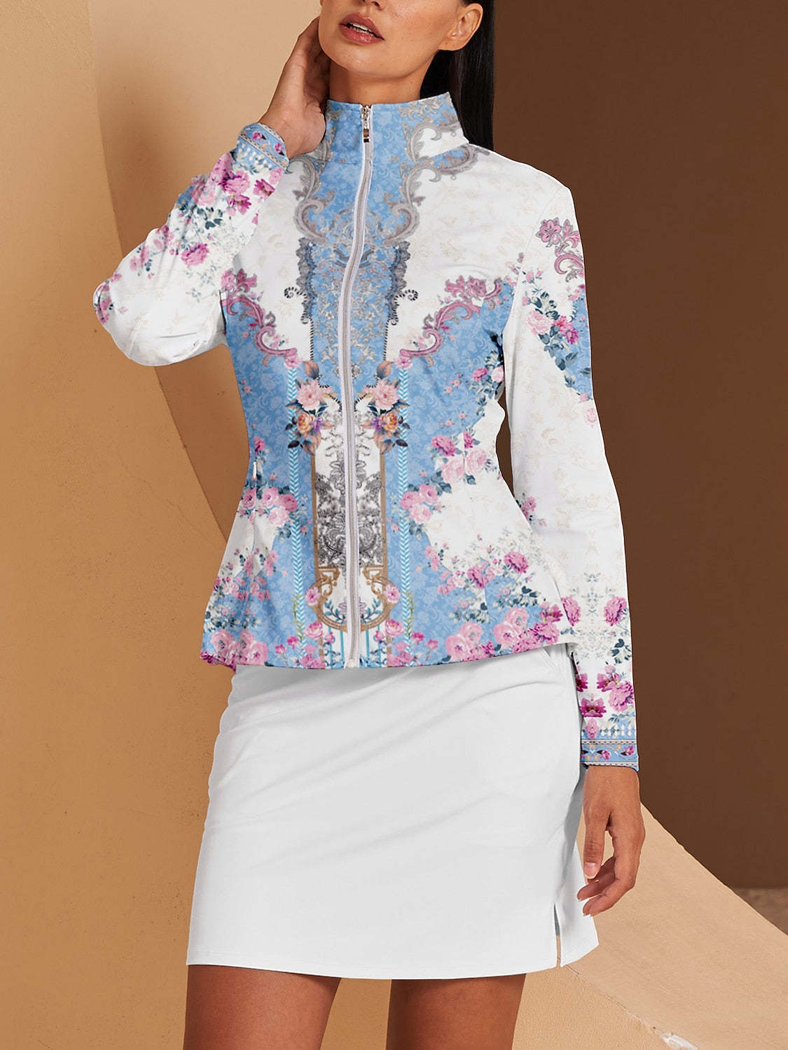 Botanical Energy Ruffle Golf Jacket Sun Protection