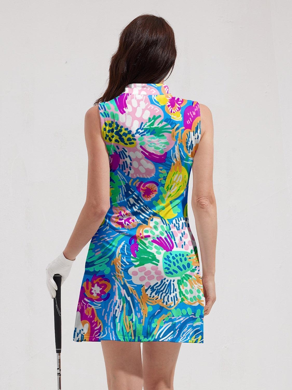 Fungolfs Hyped-up Tropical Sleeveless Dress UPF50+