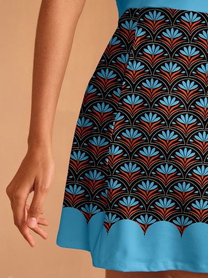 Fungolfs Botanical Energy Short Sleeve A-Line Dress