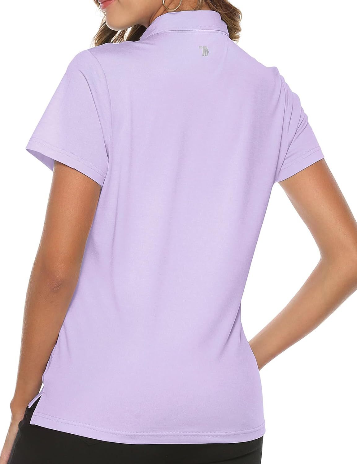 Women's Golf Polo Short Sleeve Shirts Lightweight Moisture Wicking Collared T Shirt Quick Dry 4-Button