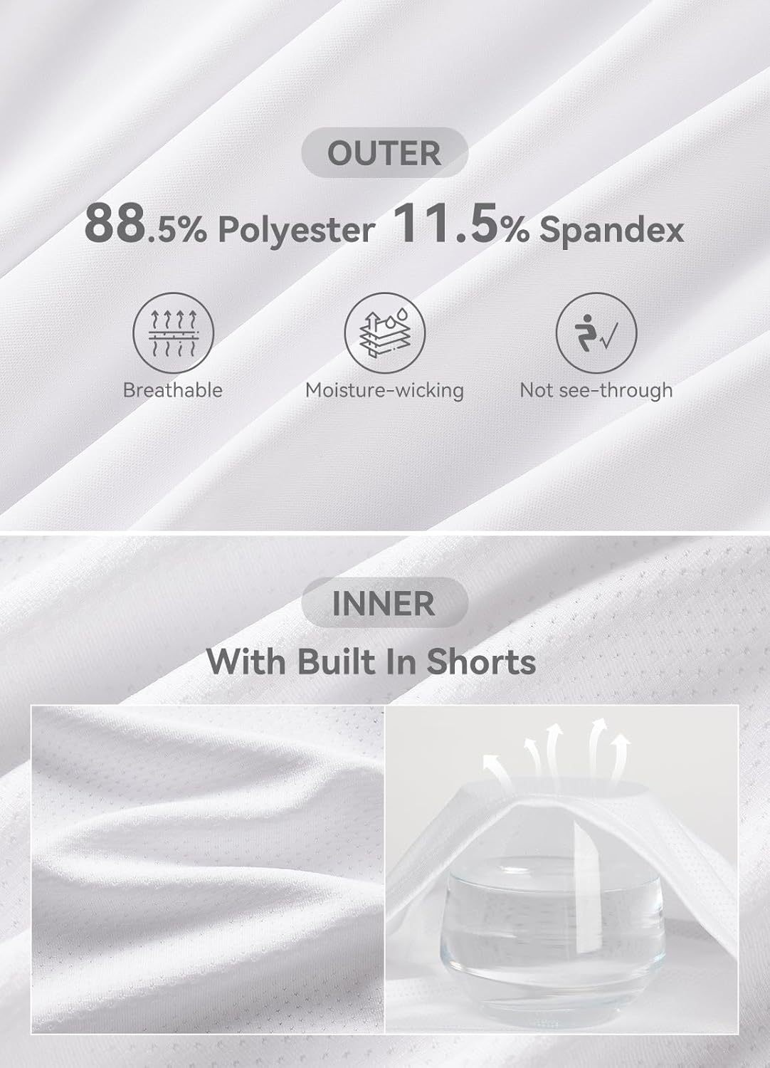 Womens Golf Dress Sleeveless Tennis Dresses with Built in Shorts Pockets Racerback Workout Athletic