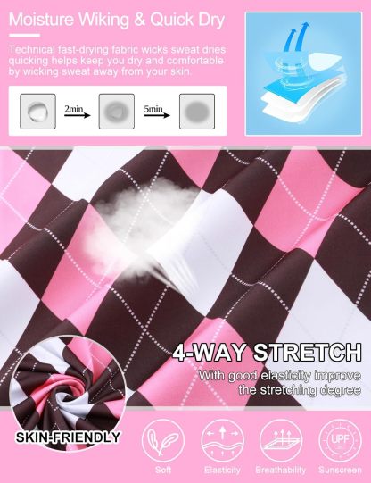 Women's Golf Polo Shirts Short Sleeve Quarter Zip Pullover Moisture Wicking Workout Tops