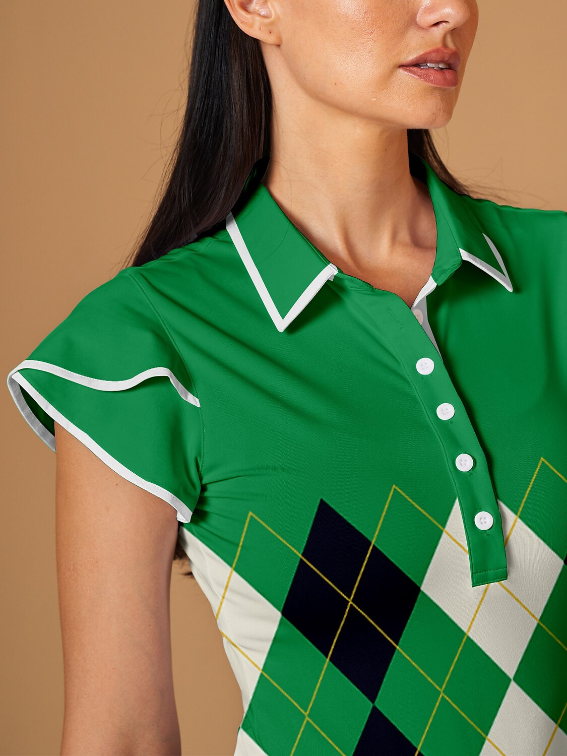 Fungolfs Not So Classic Ruffle Sleeve Polo Top UPF50+