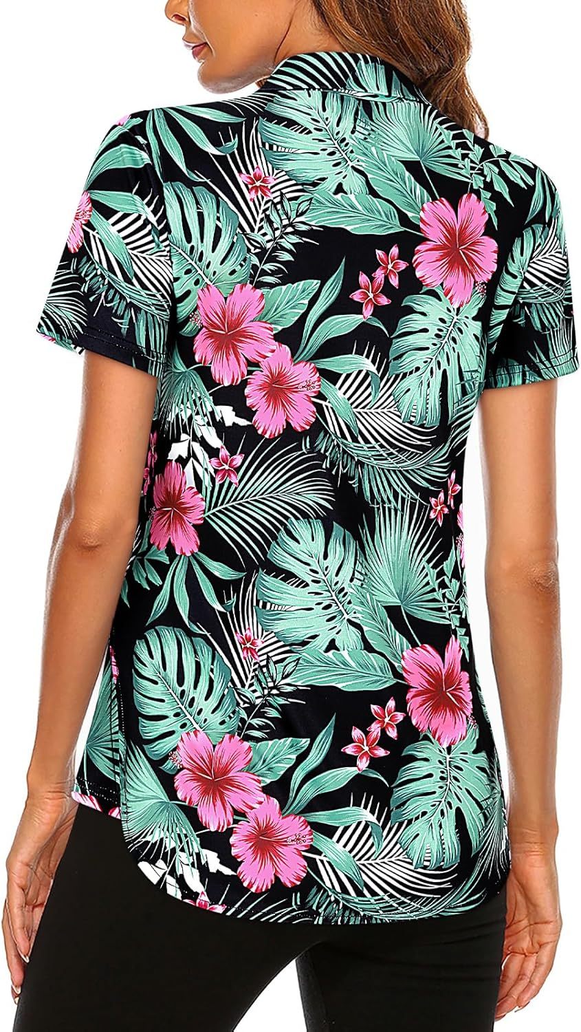 Women's Long Sleeve Golf Tennis Polo Shirts UPF50+ Half Zip Dry Fit Workout Tops Athletic Shirt