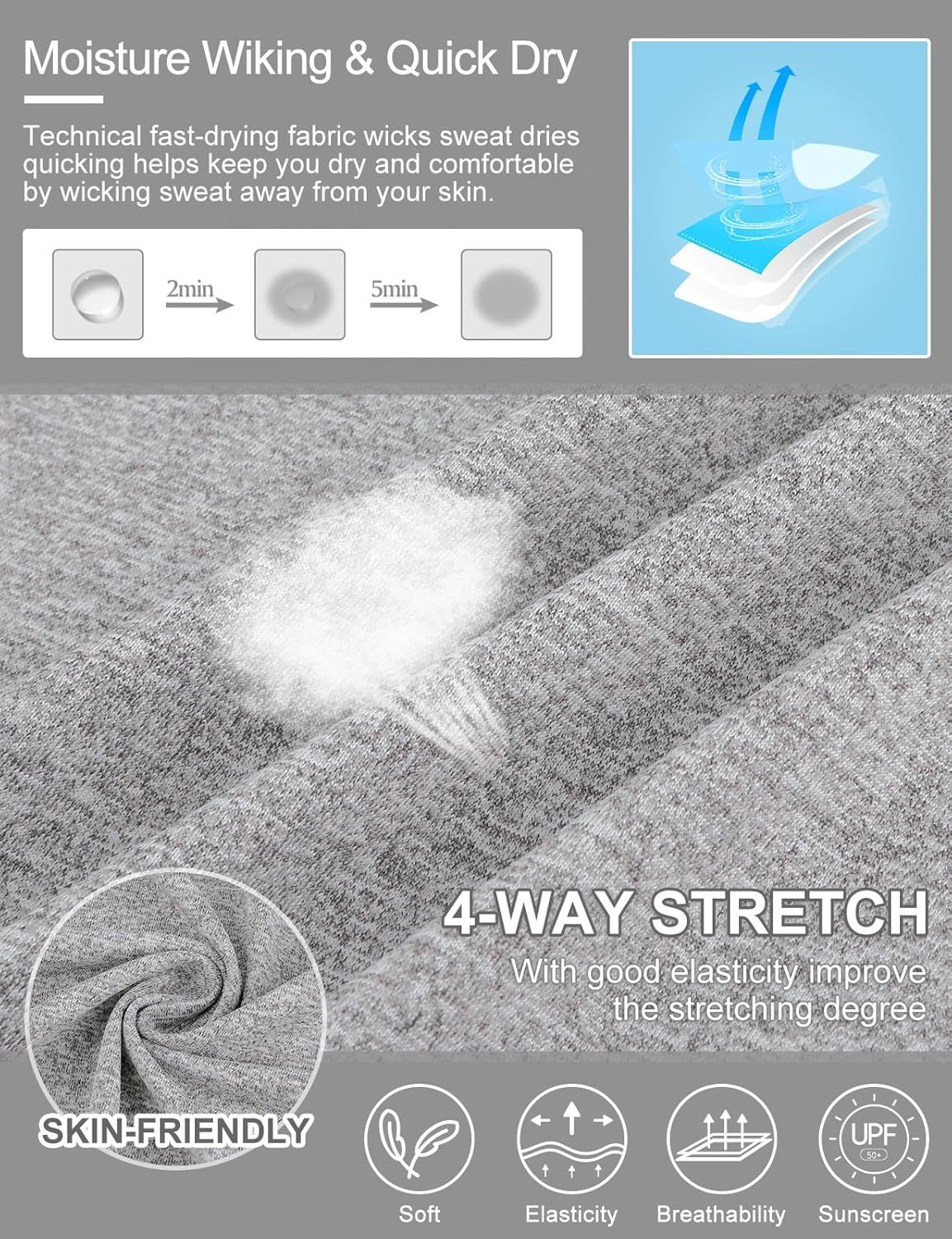 Women's Long Sleeve Golf Tennis Polo Shirts UPF50+ Half Zip Dry Fit Workout Tops Athletic Shirt