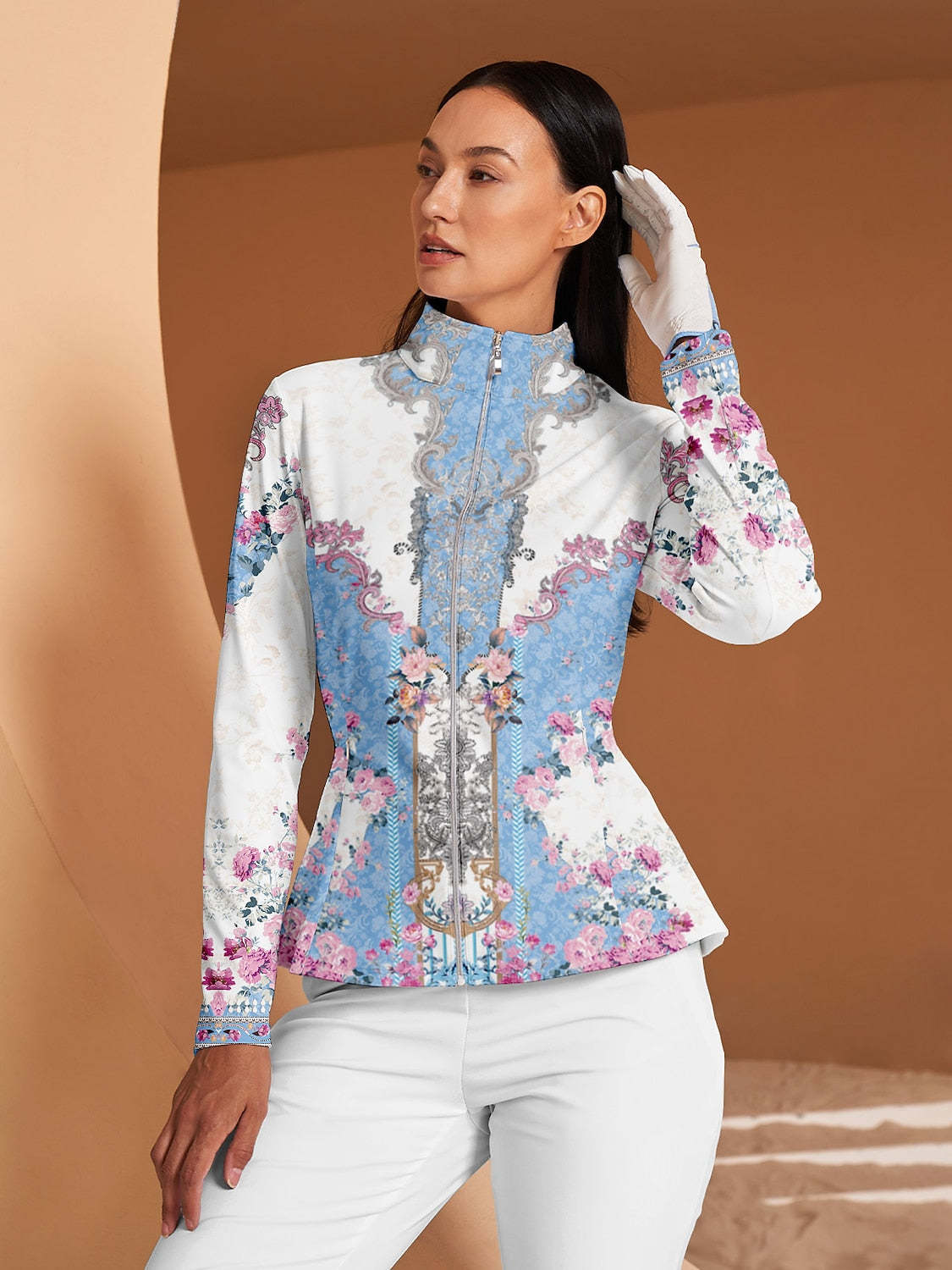 Botanical Energy Ruffle Golf Jacket Sun Protection