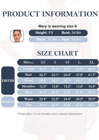 Tennis Dress for Women Sleeveless Golf Dresses with Shorts and Pockets Ruffle Zip Up Stand Collar Golf Outfits