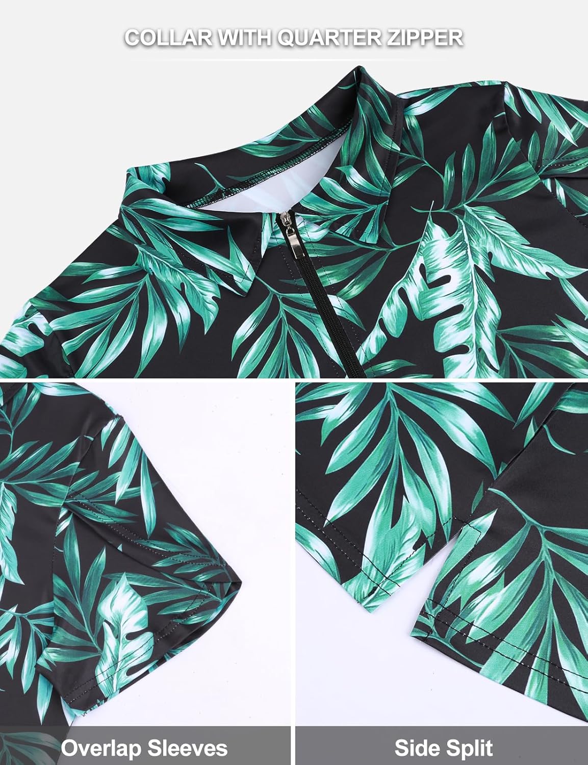 Womens Golf Polo Shirts 1/4 Zip Up Overlap Short Sleeve Quick Dry Workout Tops