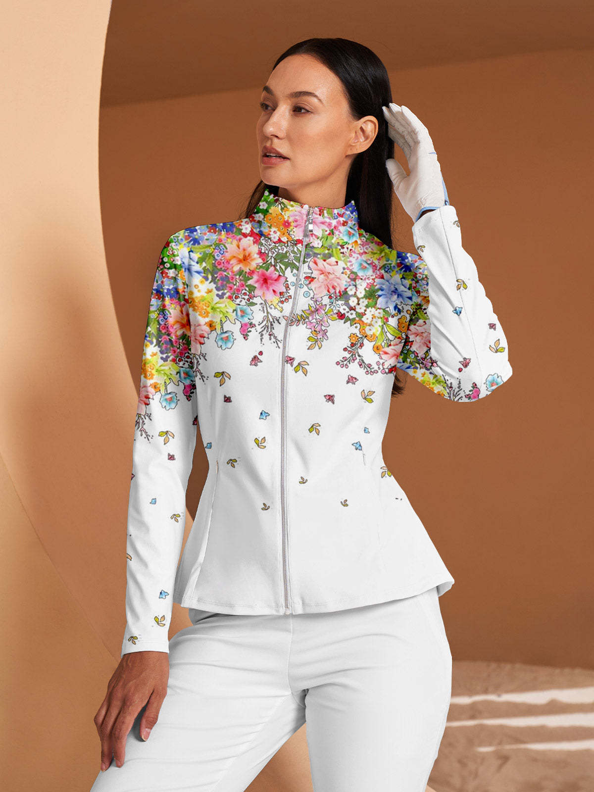 Botanical Energy Ruffle Golf Jacket Sun Protection