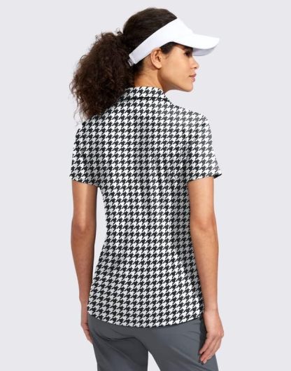 Women's Golf Shirt Short Sleeve with Zip Up Quick Dry Stretch Tennis Collared Polo Shirts for Women Golf Clothes