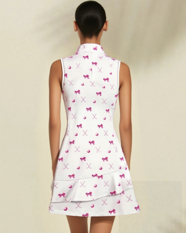 Women's Two-Piece Polo Shirt Quick-Drying Running Fitness Skirt Tennis Suit