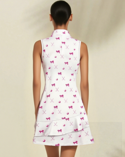 Women's Two-Piece Polo Shirt Quick-Drying Running Fitness Skirt Tennis Suit