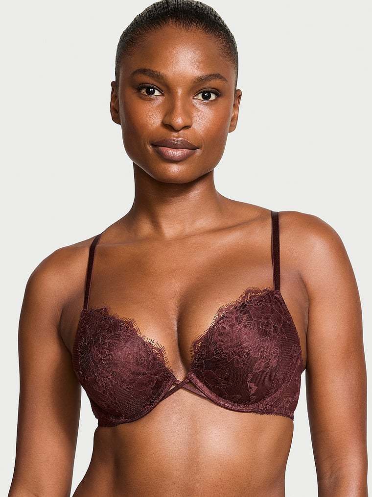 Very Sexy Bombshell Rose Lace Add-2-Cups Push-Up Bra Lace