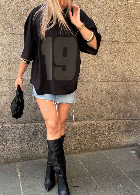 Star Denim Jorts "Phantom Black"and 19 Jersey "Black"