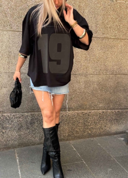 Star Denim Jorts "Phantom Black"and 19 Jersey "Black"