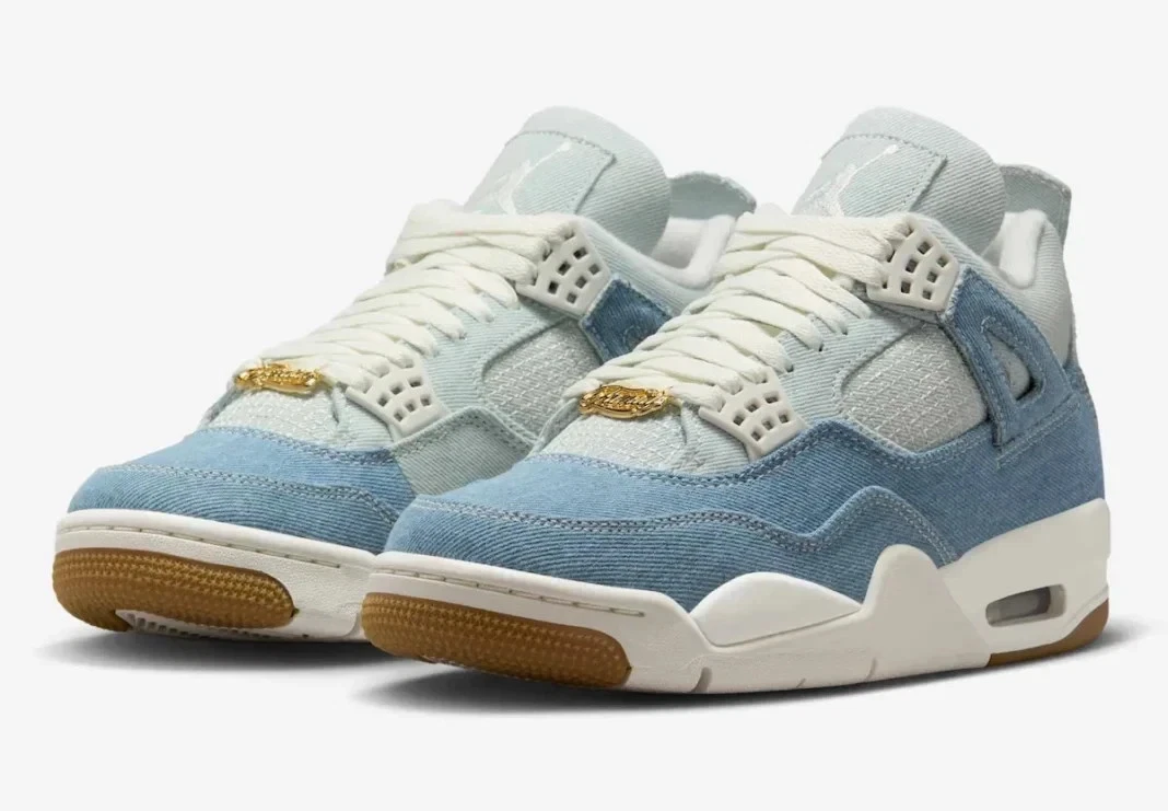 Nike Air Jordan 4 Retro Tex Shoes "Denim" Sail Gum IB6716-100 Multi Sizes NEW