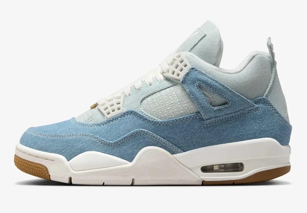 Nike Air Jordan 4 Retro Tex Shoes "Denim" Sail Gum IB6716-100 Multi Sizes NEW