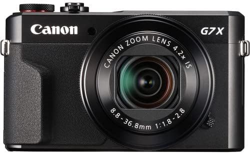 Canon PowerShot G7 X Mark II Digital Camera (1066C001) + 64GB Memory Card + Card Reader + Deluxe Soft Bag + Flex Tripod + Hand Strap + Memory Wallet + Cleaning Kit 