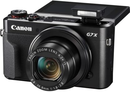 Canon PowerShot G7 X Mark II Digital Camera (1066C001) + 64GB Memory Card + Card Reader + Deluxe Soft Bag + Flex Tripod + Hand Strap + Memory Wallet + Cleaning Kit 