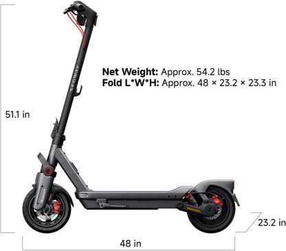 Segway Ninebot Max G3 Electric Scooter, 28 mph Top Speed w/ 50 Miles Max Range, 2000W Peak Motor, Dual Hydraulic Suspension, Fast Charging Scooter for Adults and Teens, UL-2272 2271 Certified