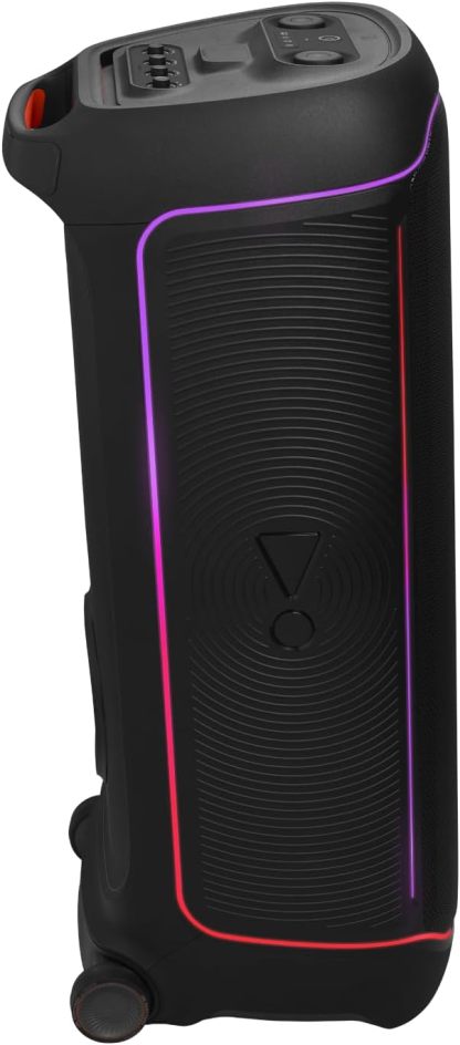JBL Partybox Ultimate - Multi Purpose Party Speaker, with Wi-fi & Bluetooth Connectivity, Wireless, Lightshow, IPx4 Slashproof, Dual Mic & Guitar Inputs, Handle & Sturdy Wheels, Black