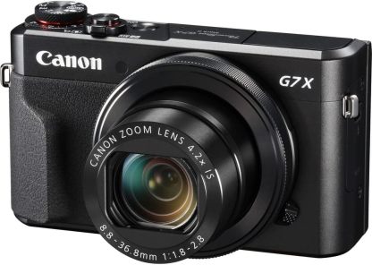Canon PowerShot G7 X Mark II Digital Camera (1066C001) + 64GB Memory Card + Card Reader + Deluxe Soft Bag + Flex Tripod + Hand Strap + Memory Wallet + Cleaning Kit 