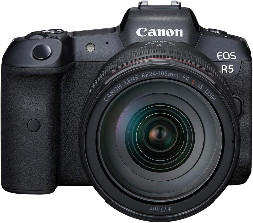 Canon EOS R5 Mirrorless Camera RF24-105mm F4 L is USM Lens Kit, Full-F
