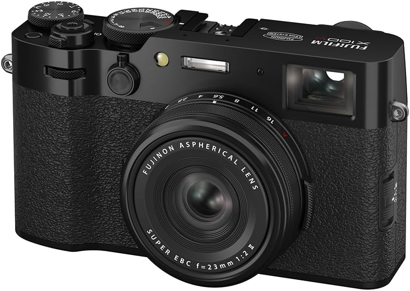 Fujifilm X100VI 40.2 MP Mirrorless Camera with Fixed 23mmF2 Lens (APS-C X-Trans CMOS 5 Sensor, X-Processor 5, Hybrid Viewfinder, LCD Tilt Touchscreen, Face Detection AF, 20 Film Simulations - Black