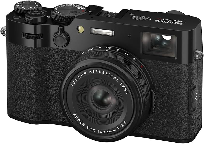 Fujifilm X100VI 40.2 MP Mirrorless Camera with Fixed 23mmF2 Lens (APS-C X-Trans CMOS 5 Sensor, X-Processor 5, Hybrid Viewfinder, LCD Tilt Touchscreen, Face Detection AF, 20 Film Simulations - Black