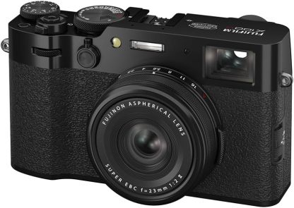 Fujifilm X100VI 40.2 MP Mirrorless Camera with Fixed 23mmF2 Lens (APS-C X-Trans CMOS 5 Sensor, X-Processor 5, Hybrid Viewfinder, LCD Tilt Touchscreen, Face Detection AF, 20 Film Simulations - Black