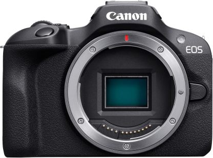 Canon EOS R100 Mirrorless Camera with RF-S18-45mm F4.5-6.3 is STM & RF-S55-210mm F5-7.1 is STM Lenses, APS‑C Sensor, 24.1 MP, 4K Video, Lightweight Vlogging Camera for Entry-Level Creators, Black