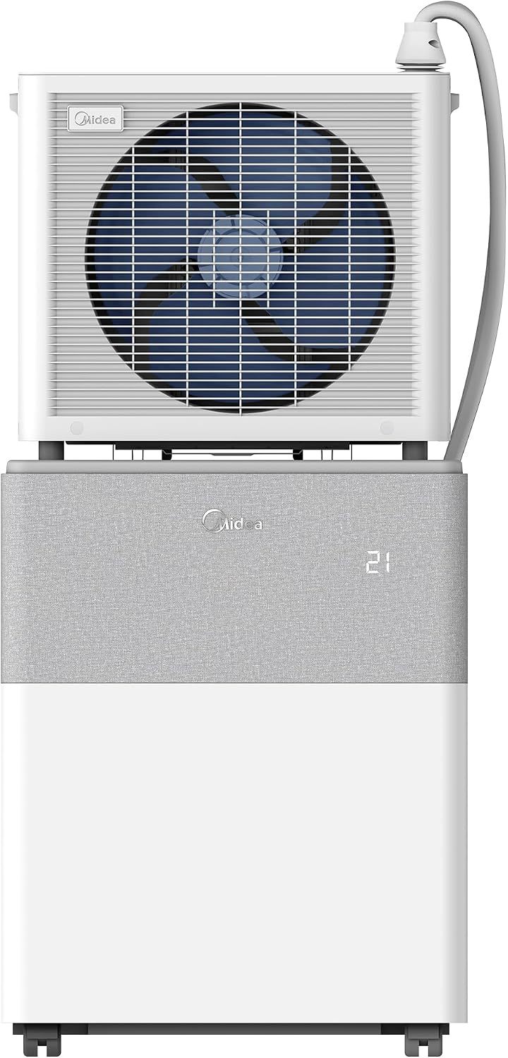 Midea Portasplit 4-in-1 Mobile Air Conditioner, Cooling, Heating, Dehumidification, Ventilation, Cooling A++/Heating A+, 12000 BTU 3.5 kW, for Rooms up to 42 m²/105 m³, Only