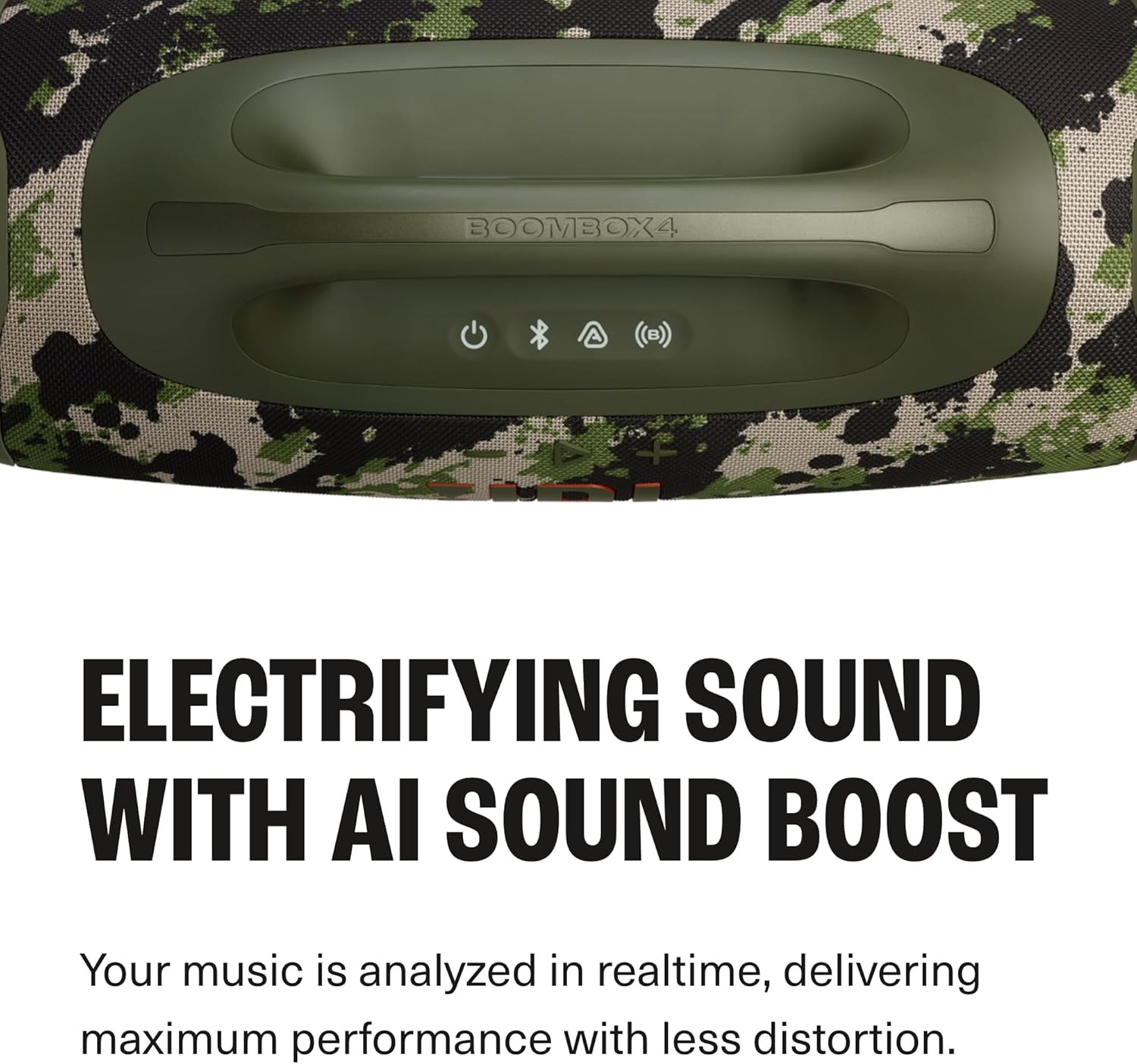 JBL Boombox 4 - Most Powerful Portable Waterproof Speaker with Massive Pro Sound, Up to 34 Hours of Playtime, & Multi-Speaker Connection by Auracast™ (Black)