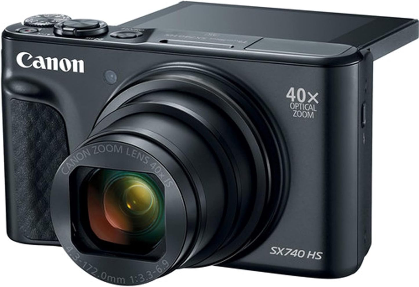 Canon Powershot SX740 HS Digital Camera (Black) + 64GB Memory + Stabilizing Grip + Software Pack +More (Value Bundle) 