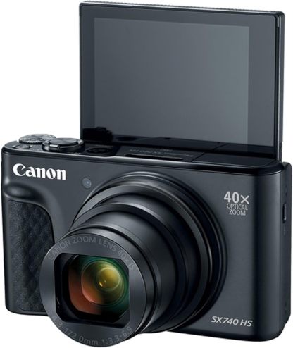 Canon Powershot SX740 HS Digital Camera (Black) + 64GB Memory + Stabilizing Grip + Software Pack +More (Value Bundle) 
