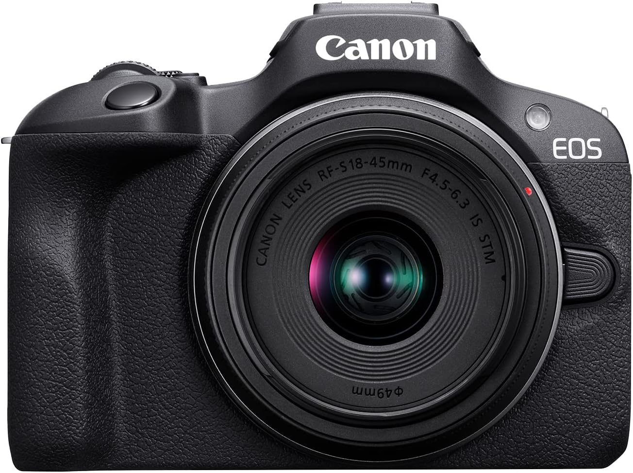 Canon EOS R100 Mirrorless Camera with RF-S18-45mm F4.5-6.3 is STM & RF-S55-210mm F5-7.1 is STM Lenses, APS‑C Sensor, 24.1 MP, 4K Video, Lightweight Vlogging Camera for Entry-Level Creators, Black