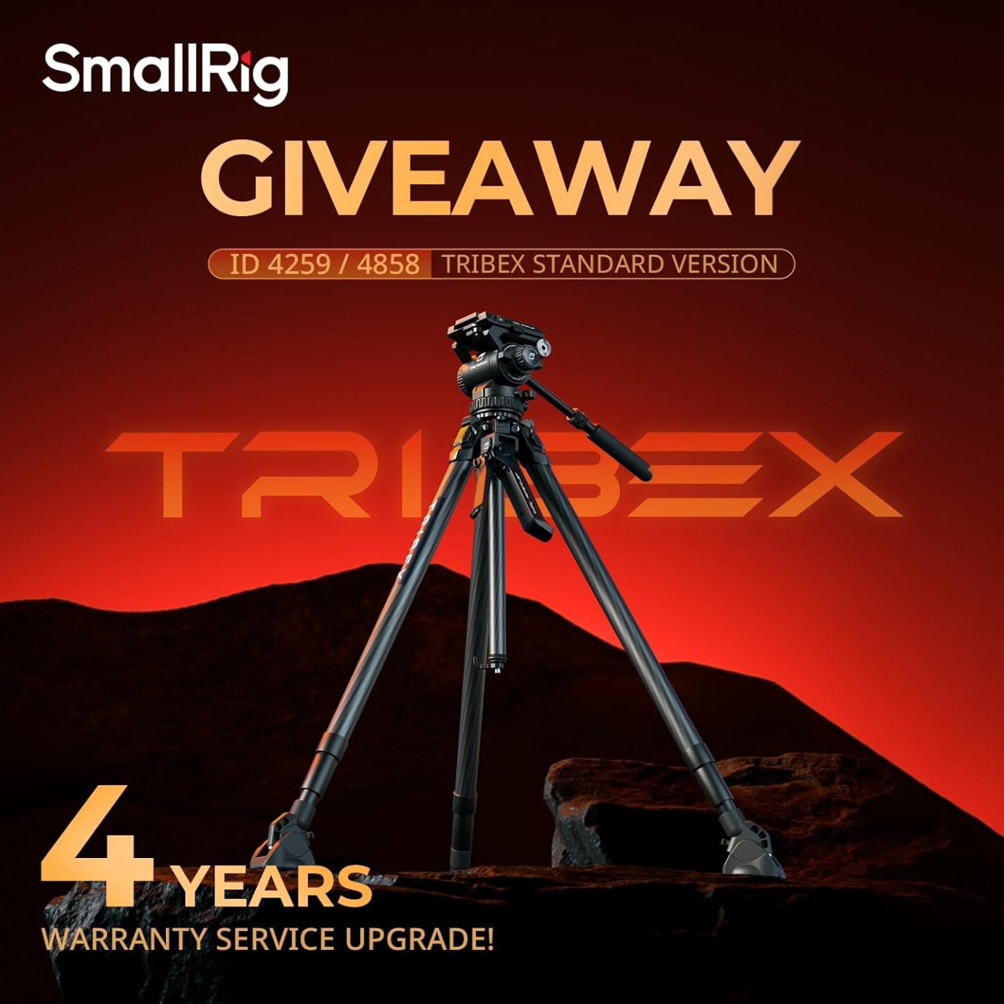 SmallRig x Potato Jet Tribex Hydraulic Carbon Fiber Tripod, Fast Extend Camera Video Tripod with 4-Step Counterbalance Fluid Head, Step-Less Damping on Pan/Tilt, Load 13.2lbs for DSLR(Standard Series)