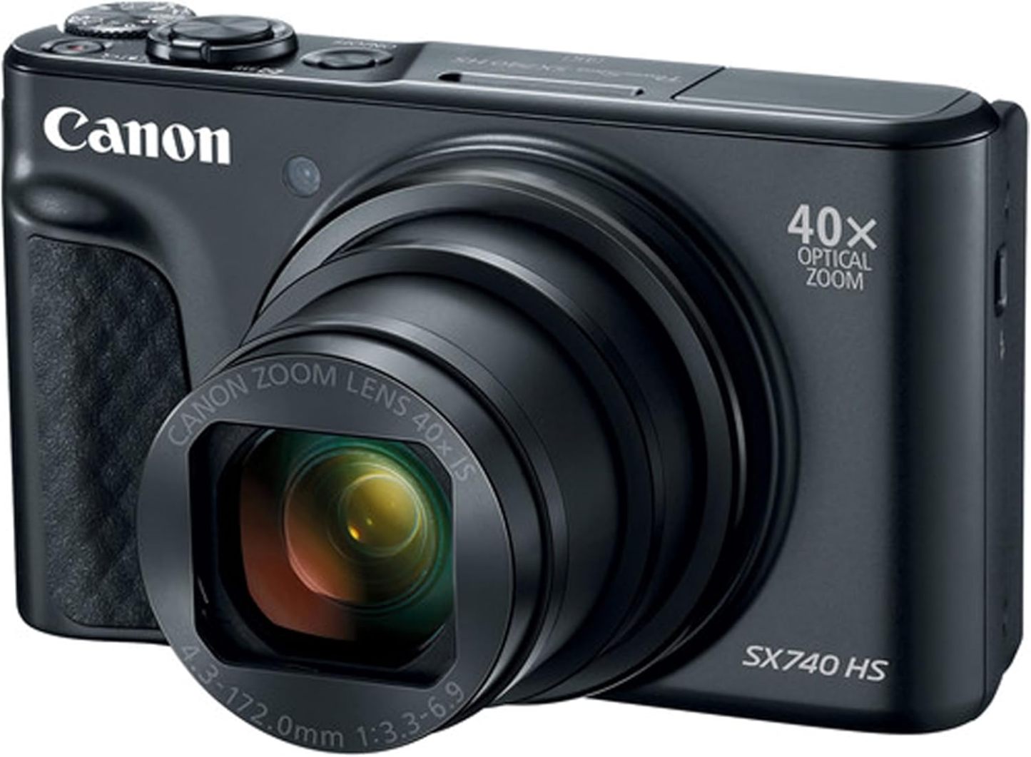 Canon Powershot SX740 HS Digital Camera (Black) + 64GB Memory + Stabilizing Grip + Software Pack +More (Value Bundle) 