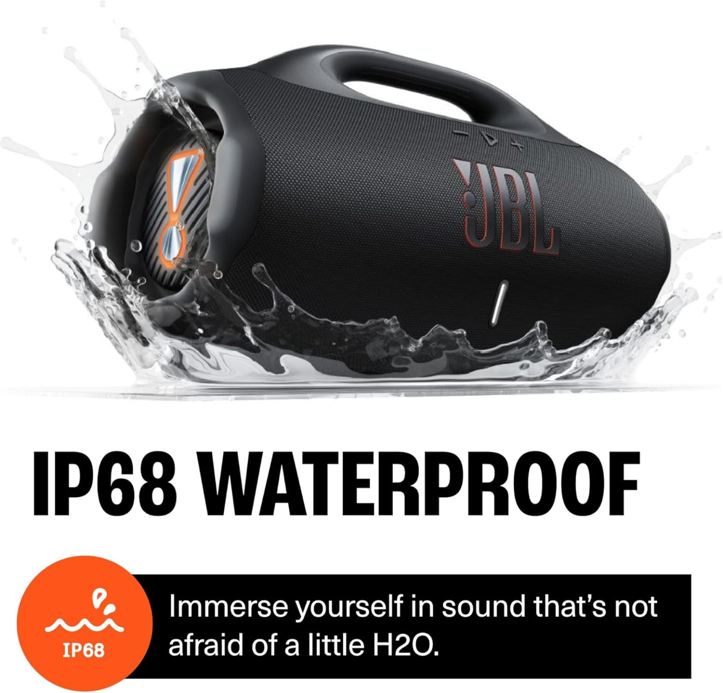 JBL Boombox 4 - Most Powerful Portable Waterproof Speaker with Massive Pro Sound, Up to 34 Hours of Playtime, & Multi-Speaker Connection by Auracast™ (Black)
