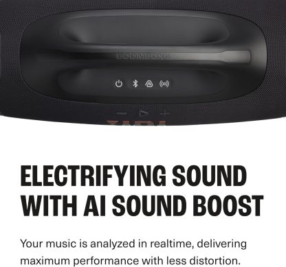 JBL Boombox 4 - Most Powerful Portable Waterproof Speaker with Massive Pro Sound, Up to 34 Hours of Playtime, & Multi-Speaker Connection by Auracast™ (Black)