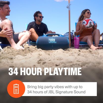 JBL Boombox 4 - Most Powerful Portable Waterproof Speaker with Massive Pro Sound, Up to 34 Hours of Playtime, & Multi-Speaker Connection by Auracast™ (Black)