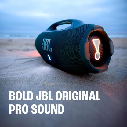 JBL Boombox 4 - Most Powerful Portable Waterproof Speaker with Massive Pro Sound, Up to 34 Hours of Playtime, & Multi-Speaker Connection by Auracast™ (Black)