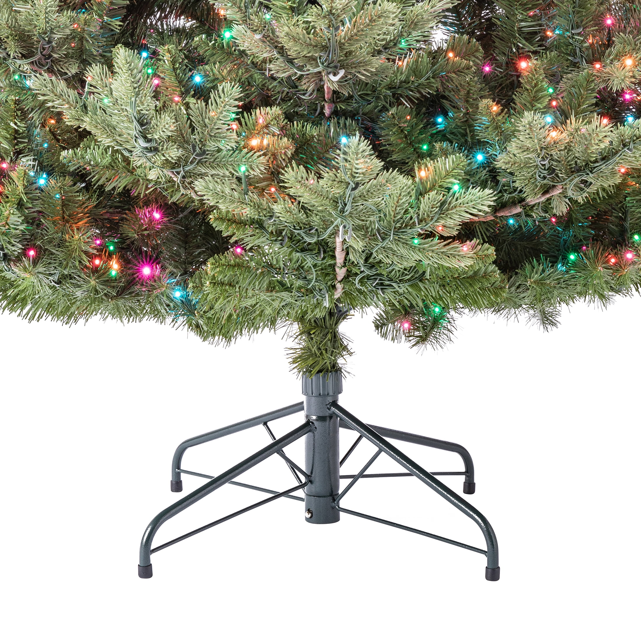 7.5' Pre-Lit Grand Spruce Green Artificial Christmas Tree with 2250 LumaDazzle Color-Changing Twinkle LED Lights, by My Texas House